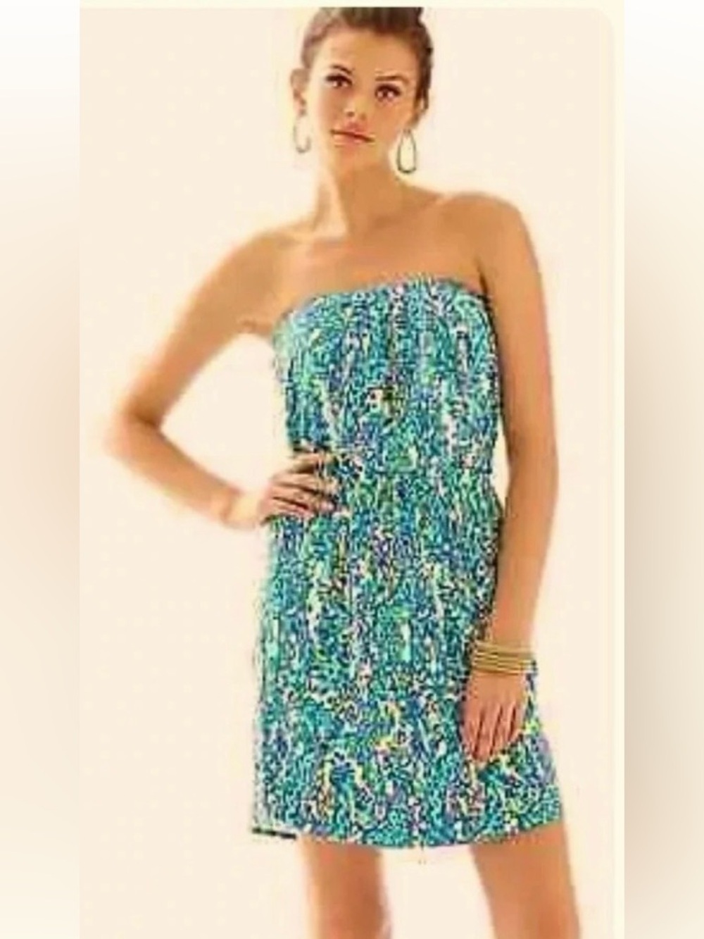 Lilly Pulitzer Windsor Strapless Pull-on Dress Size XS